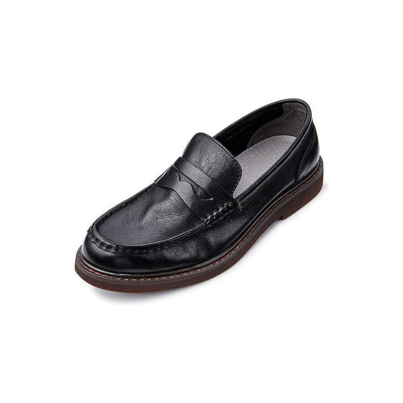 Mocassins Masculinos Couro Vaca Sem Cadarço