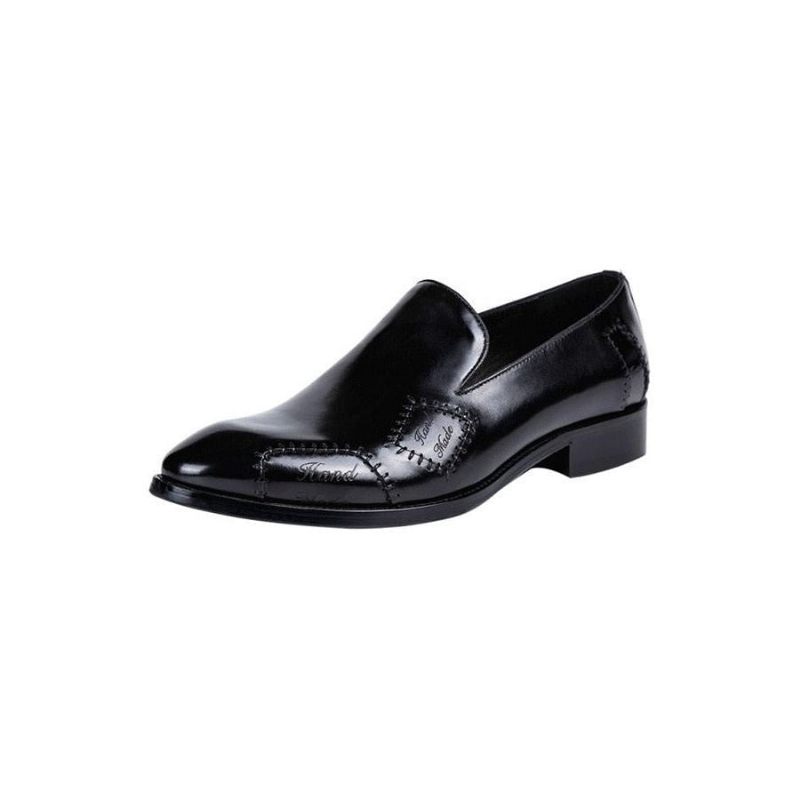 Mocassins Masculinos Exóticos Boss Couro Slip-on Brogue