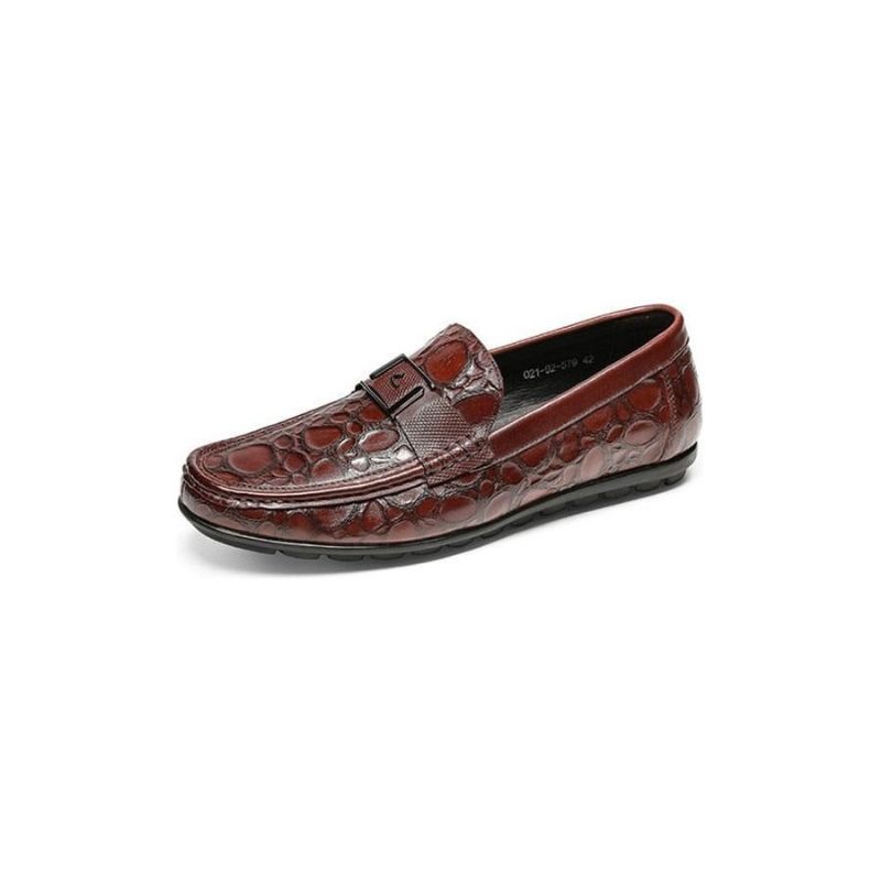 Mocassins Masculinos Exóticos Chiques Crocflex Slip-on - Vermelho