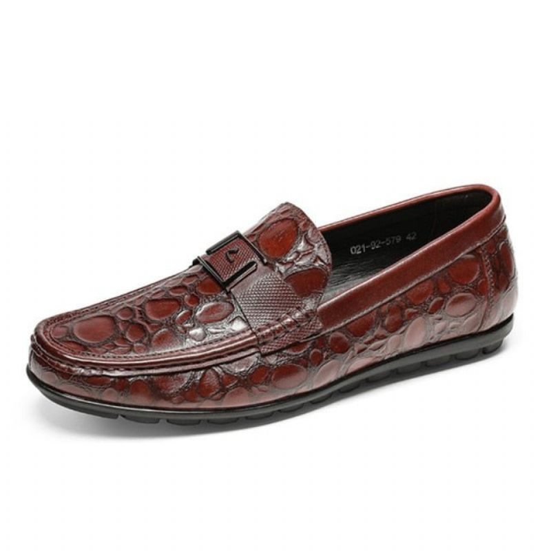 Mocassins Masculinos Exóticos Chiques Crocflex Slip-on - Vermelho