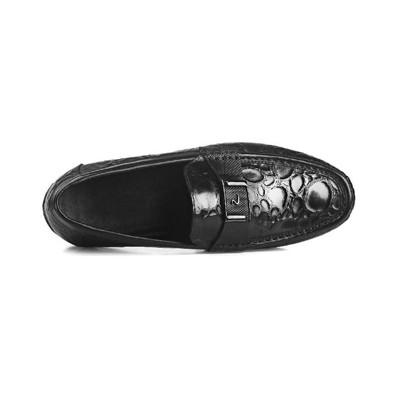 Mocassins Masculinos Exóticos Chiques Crocflex Slip-on - Preto 2