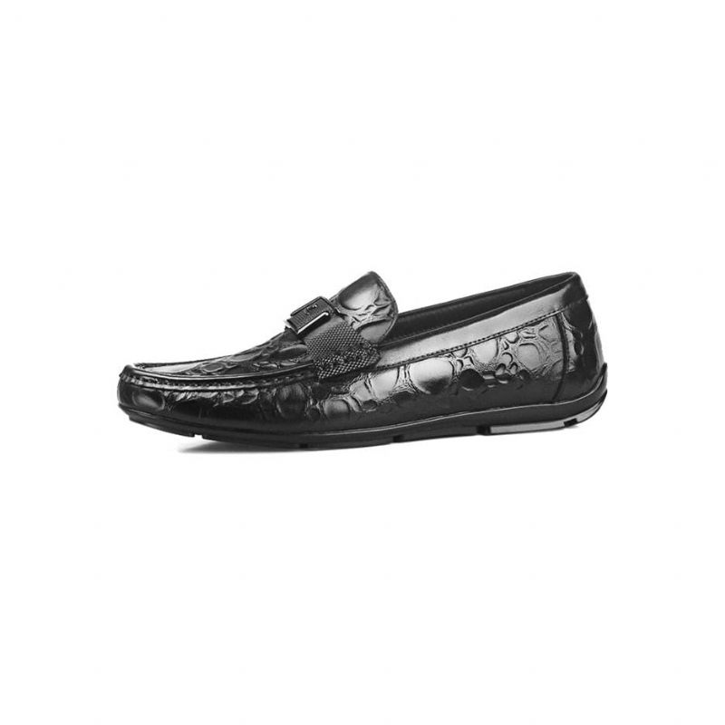 Mocassins Masculinos Exóticos Chiques Crocflex Slip-on - Preto 2