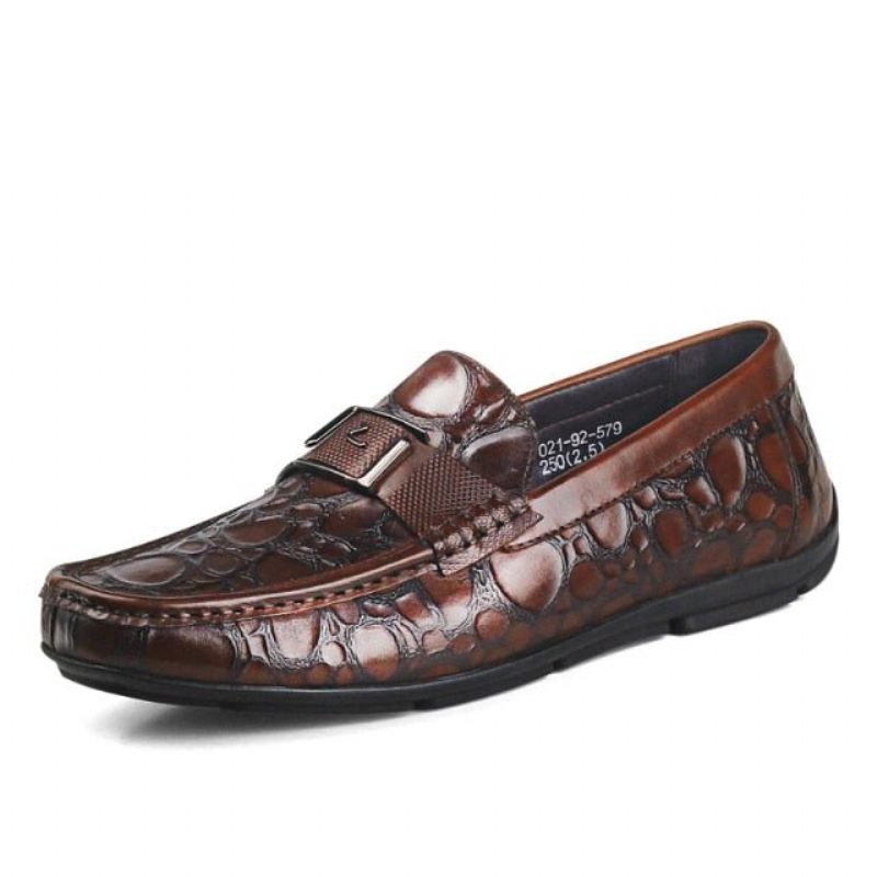 Mocassins Masculinos Exóticos Chiques Crocflex Slip-on - Vermelho 2