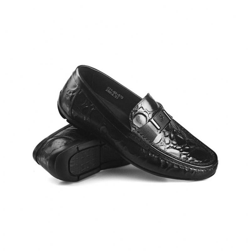 Mocassins Masculinos Exóticos Chiques Crocflex Slip-on - Preto 2