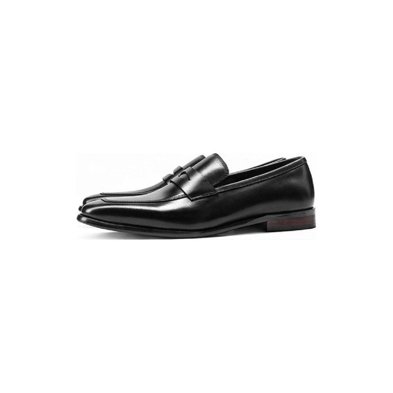 Mocassins Masculinos Exóticos Com Bico Pontiagudo Brogue - Preto