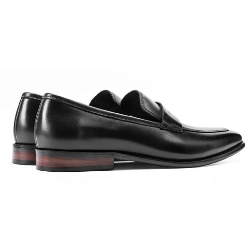 Mocassins Masculinos Exóticos Com Bico Pontiagudo Brogue - Preto