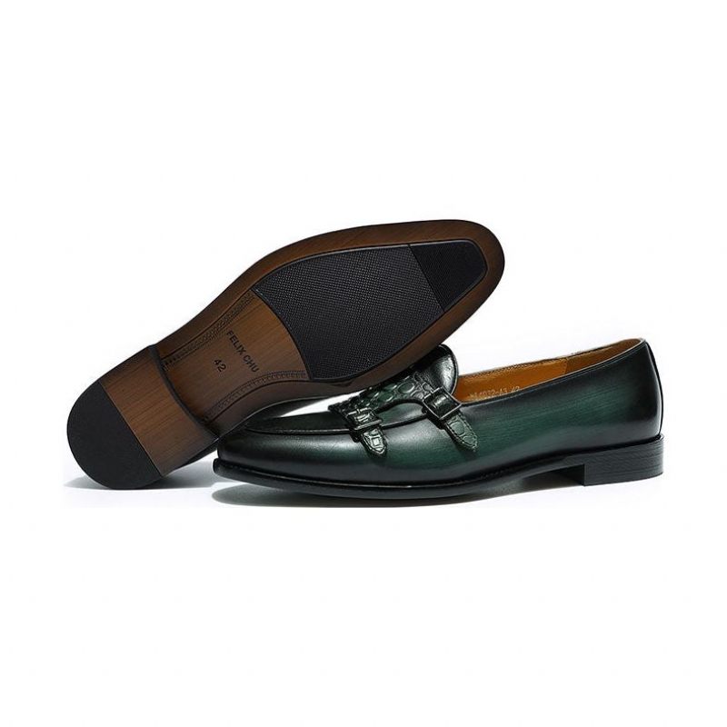 Mocassins Masculinos Exóticos Slip-on - Preto