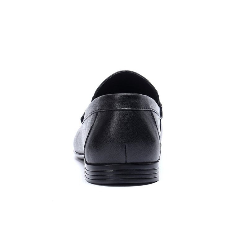 Mocassins Masculinos Hazel Luxuosos Couro Sem Cadarço - Preto