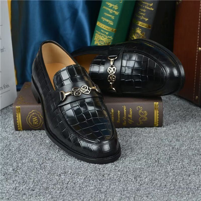 Mocassins Masculinos Hazel Luxuosos Sem Cadarço - Preto