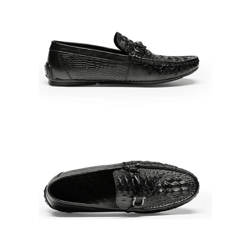 Mocassins Masculinos Luxo Croctex À Prova D'água - Preto