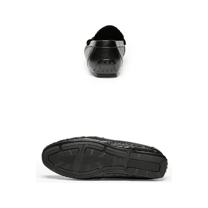 Mocassins Masculinos Luxo Croctex À Prova D'água - Preto