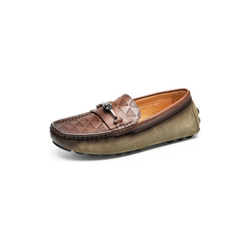 Mocassins Masculinos Luxo Roma Couro Slip-on Para Banquetes - Verde