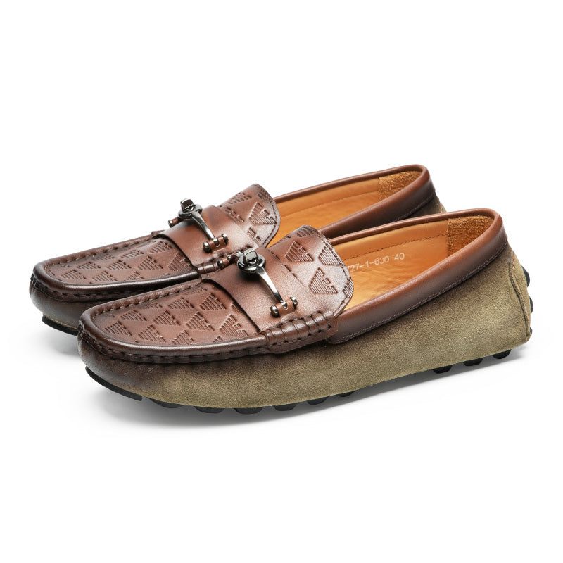 Mocassins Masculinos Luxo Roma Couro Slip-on Para Banquetes - Verde