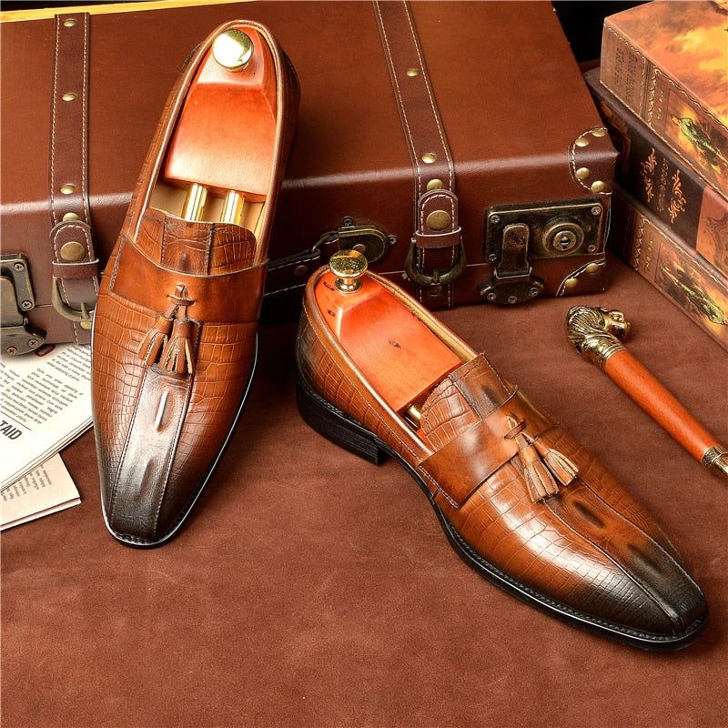 Mocassins Masculinos Luxuosos - Café