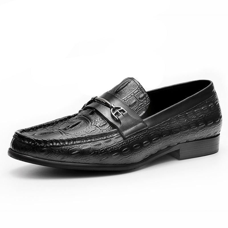 Mocassins Masculinos Luxuosos Couro Crocbreeze Slip-on - Preto