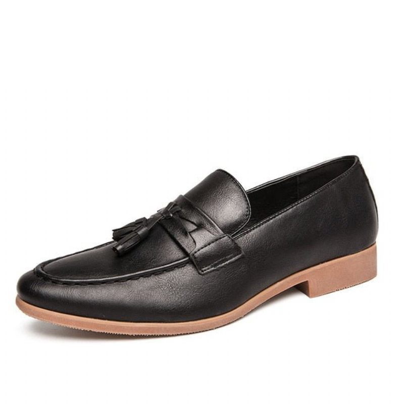 Mocassins Masculinos Luxuosos Croctassel Oxford Exóticos - Preto 1