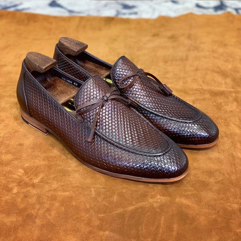 Mocassins Masculinos Luxuosos Croctex Slip On - Café