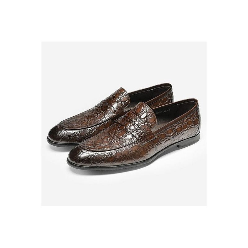 Mocassins Masculinos Luxuosos Croctex Verão Slip-on - Café