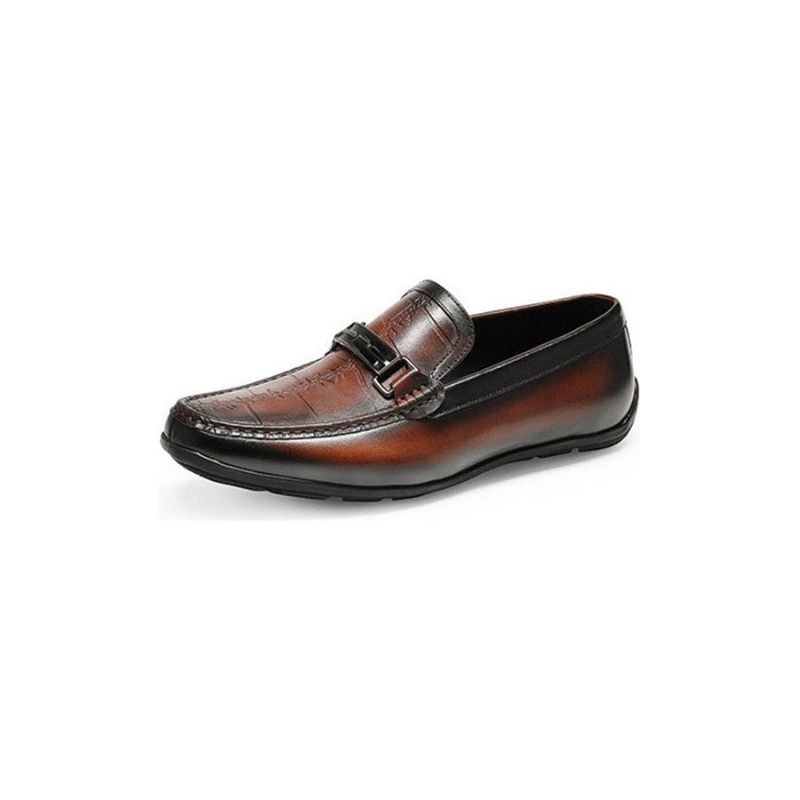 Mocassins Masculinos Luxuosos E Exóticos À Prova D'água - Vermelho