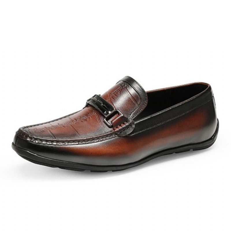 Mocassins Masculinos Luxuosos E Exóticos À Prova D'água - Vermelho