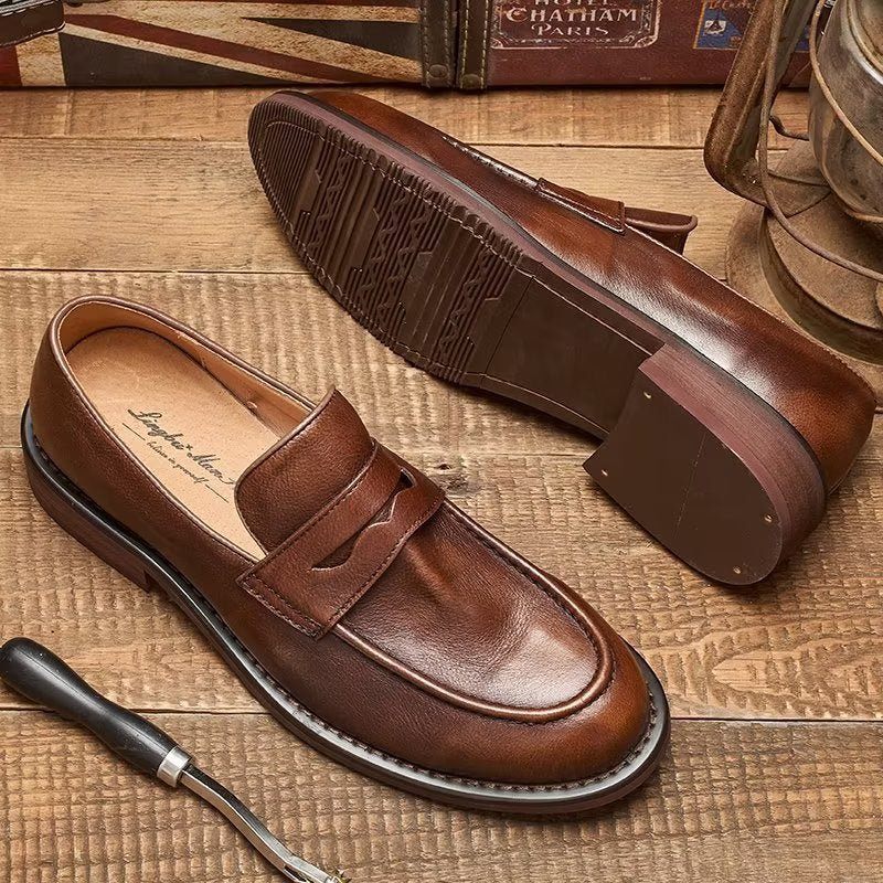 Mocassins Masculinos Modernos Penny - Café