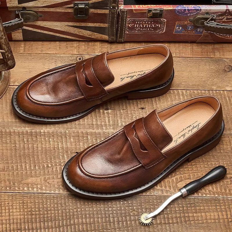 Mocassins Masculinos Modernos Penny - Café