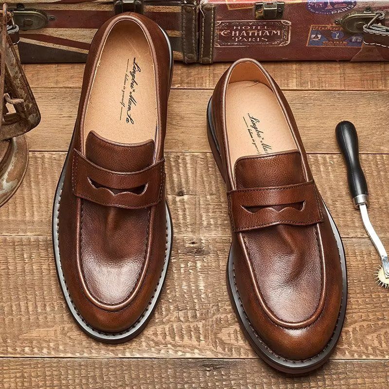 Mocassins Masculinos Modernos Penny - Café