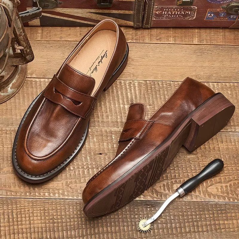 Mocassins Masculinos Modernos Penny - Café