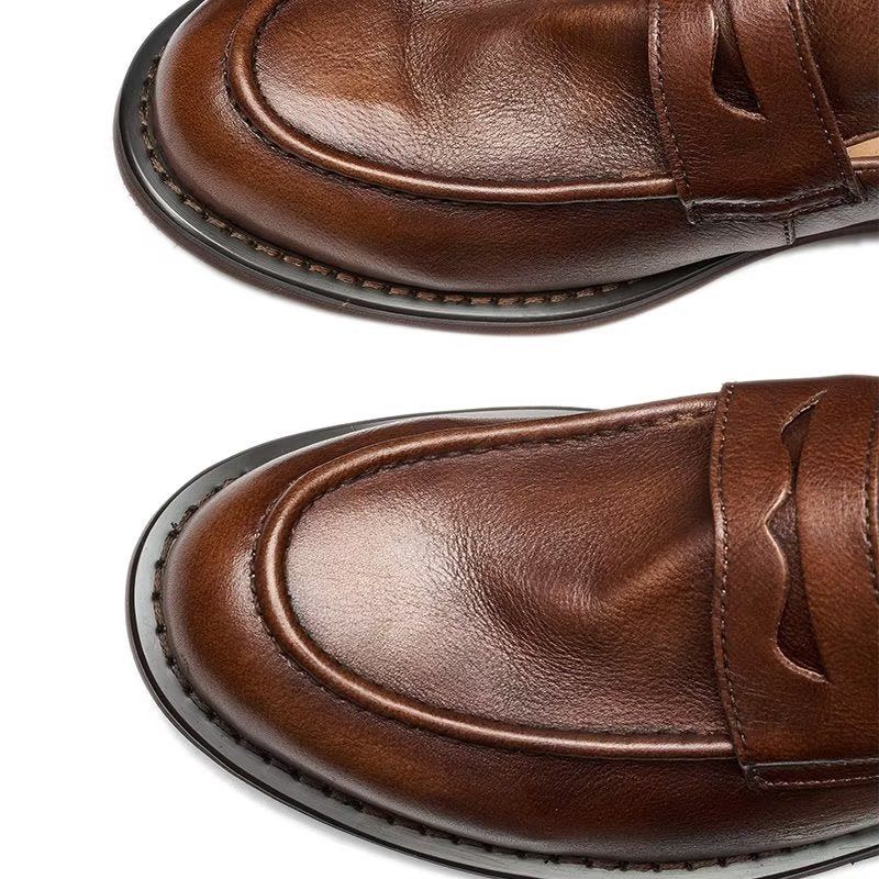 Mocassins Masculinos Modernos Penny - Café