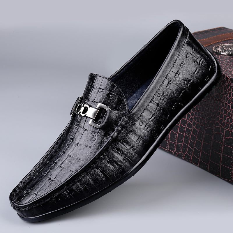 Mocassins Masculinos Modish Croctex Slip-on Driving - Preto 