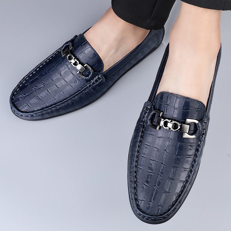 Mocassins Masculinos Modish Croctex Slip-on Driving -  Azul