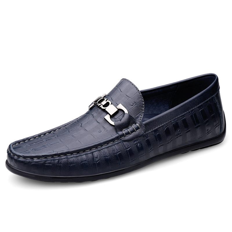 Mocassins Masculinos Modish Croctex Slip-on Driving -  Azul