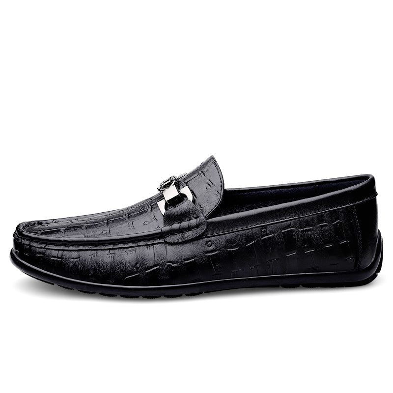 Mocassins Masculinos Modish Croctex Slip-on Driving - Preto 