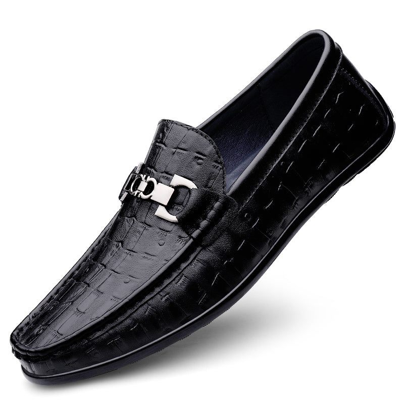 Mocassins Masculinos Modish Croctex Slip-on Driving - Preto 