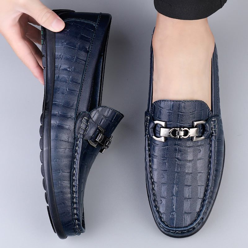 Mocassins Masculinos Modish Croctex Slip-on Driving -  Azul