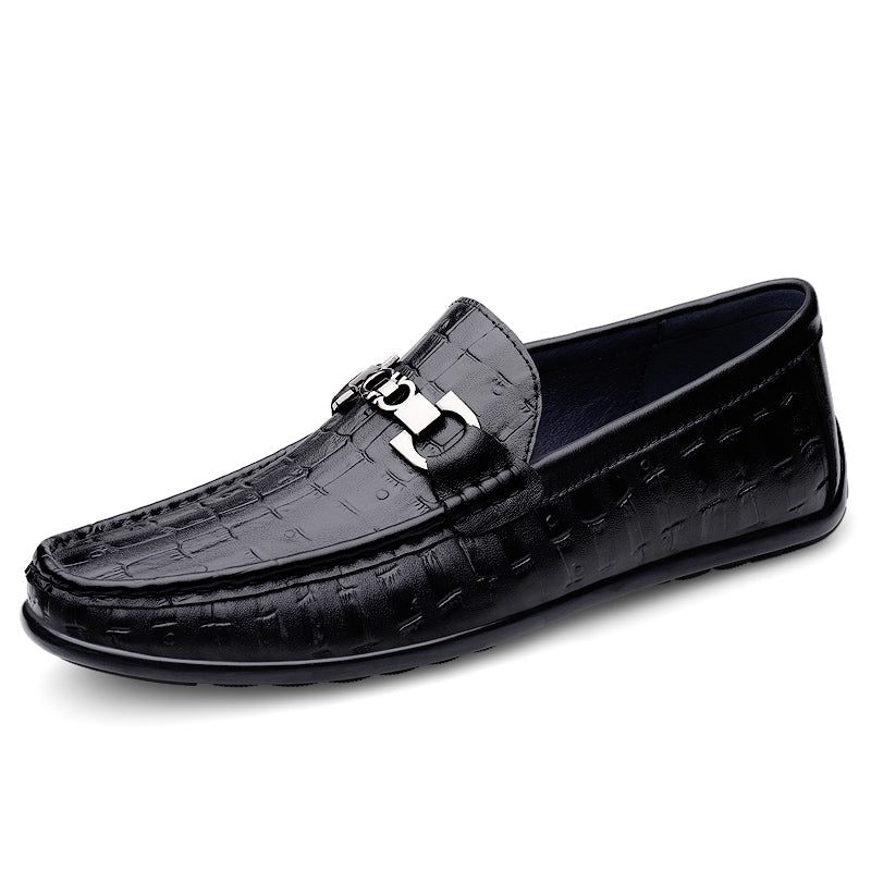 Mocassins Masculinos Modish Croctex Slip-on Driving - Preto 