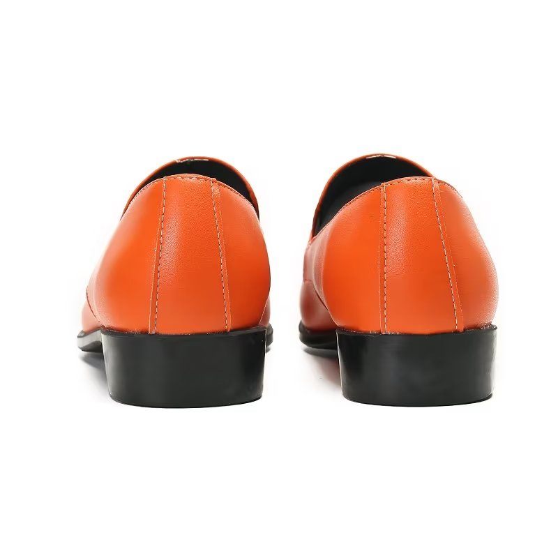 Mocassins Masculinos Ousados E Elegantes - Laranja