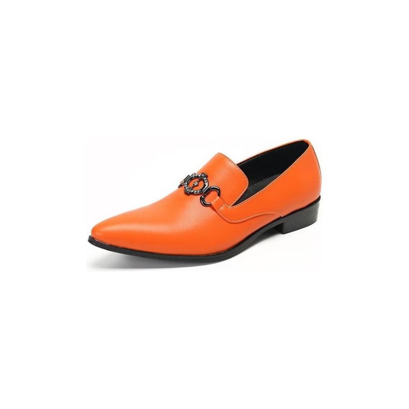 Mocassins Masculinos Ousados E Elegantes - Laranja