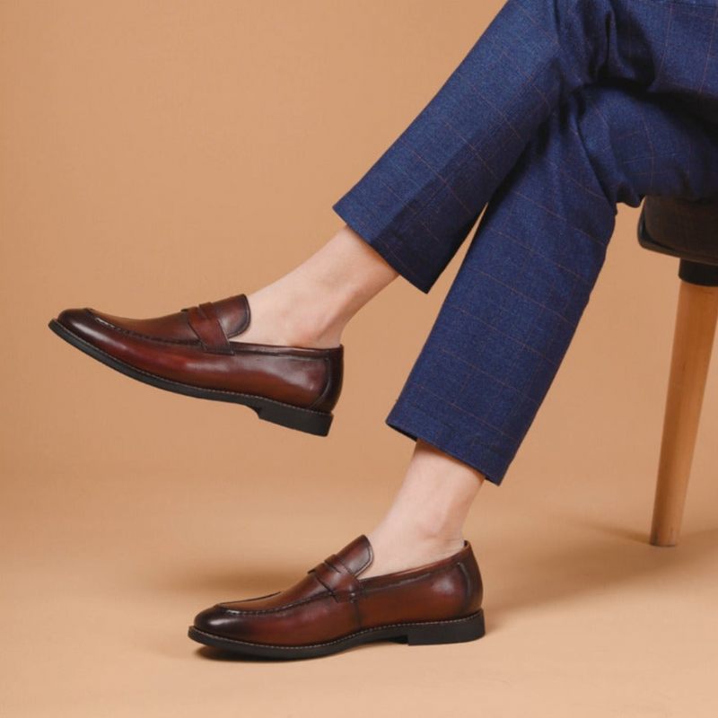 Mocassins Masculinos Para Casamento -  Café 