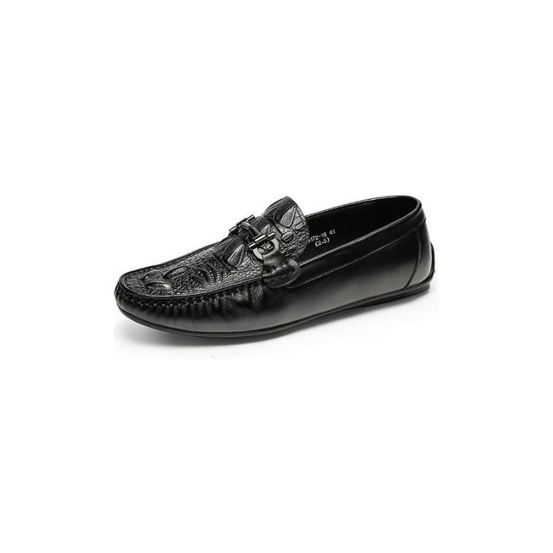 Mocassins Masculinos À Prova D'água Deslizantes Em Couro