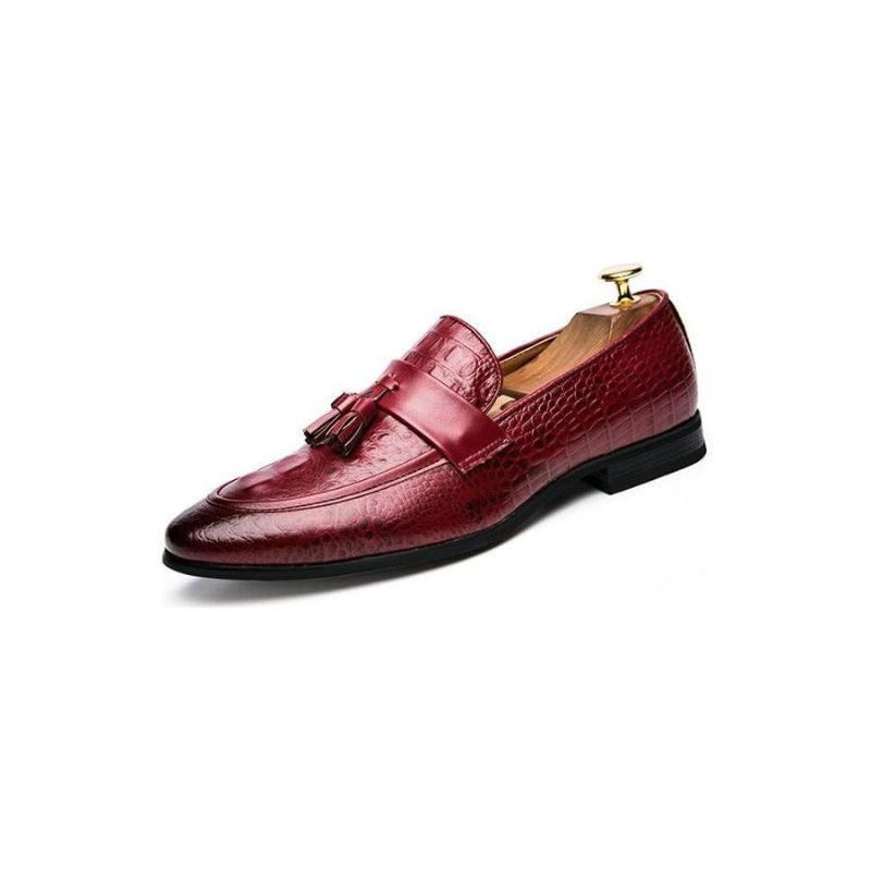 Mocassins Masculinos Sem Cadarço - Vermelho