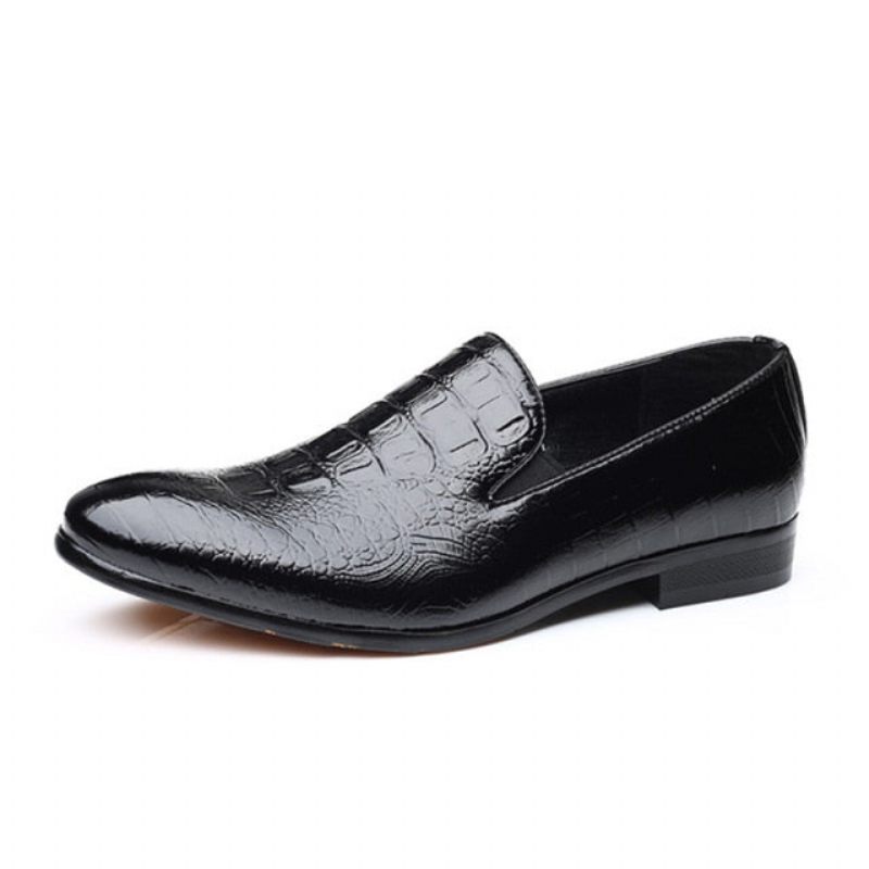 Mocassins Masculinos Slip-on Brogue - Preto