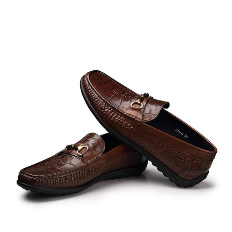 Mocassins Masculinos Slip-on Casuais Respiráveis - Café