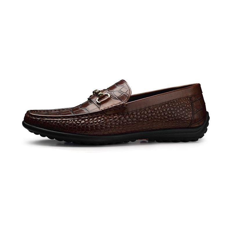 Mocassins Masculinos Slip-on Casuais Respiráveis - Café