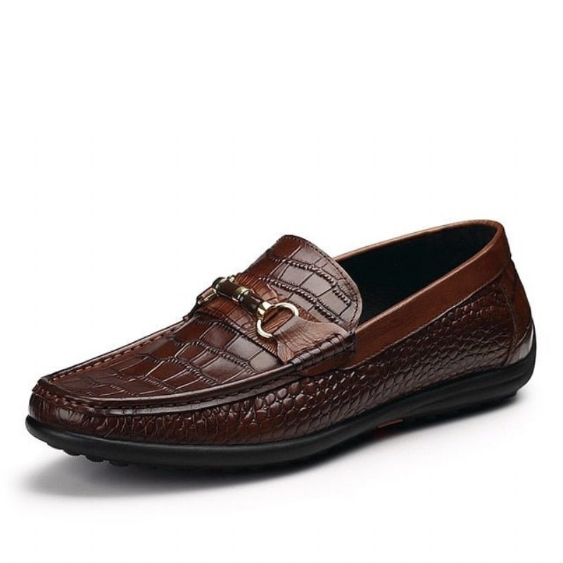 Mocassins Masculinos Slip-on Casuais Respiráveis - Café