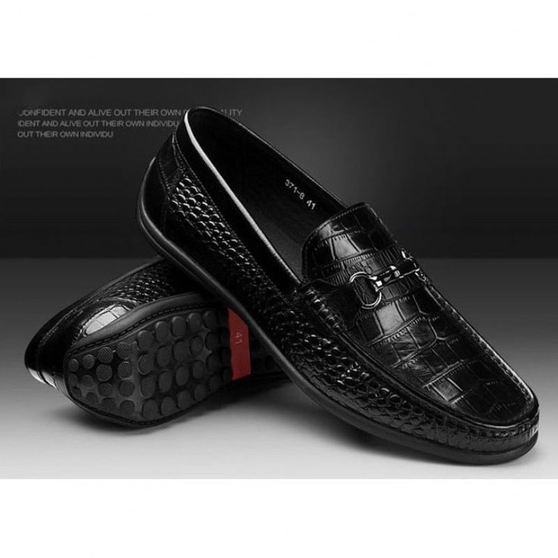 Mocassins Masculinos Slip-on Casuais Respiráveis - Preto