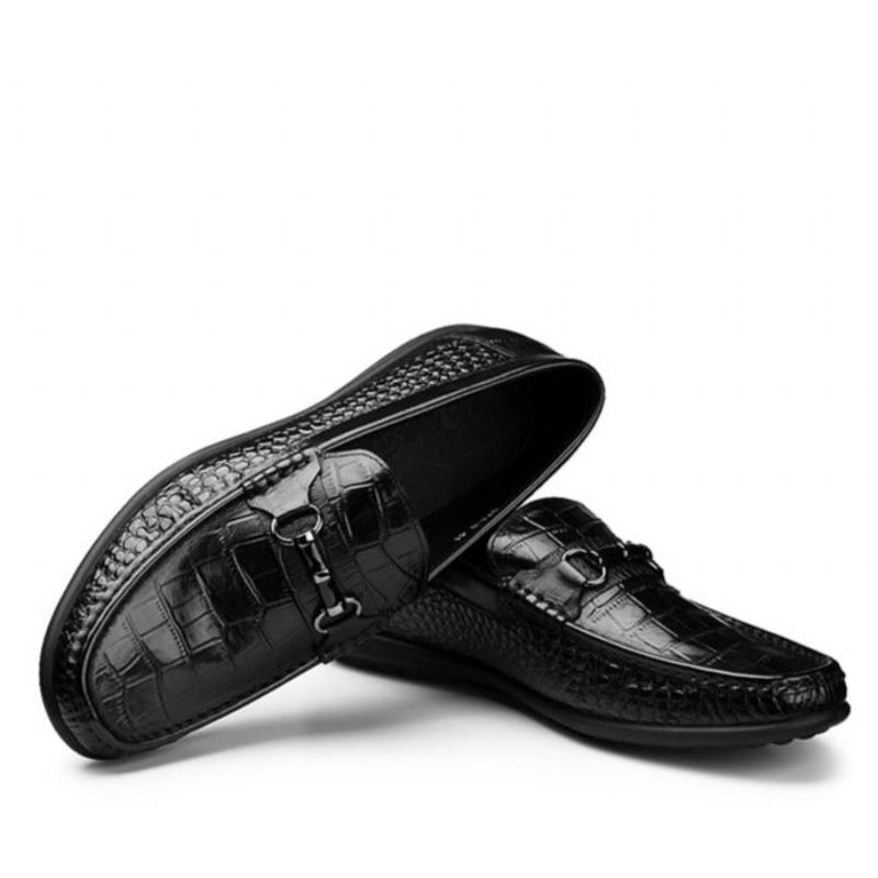 Mocassins Masculinos Slip-on Casuais Respiráveis - Preto