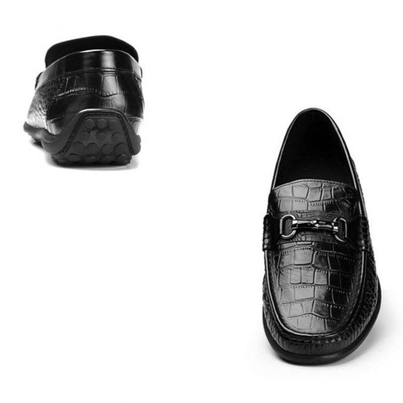 Mocassins Masculinos Slip-on Casuais Respiráveis - Preto