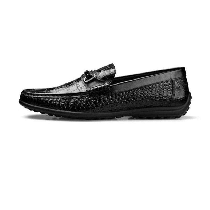 Mocassins Masculinos Slip-on Casuais Respiráveis - Preto