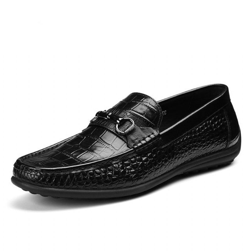 Mocassins Masculinos Slip-on Casuais Respiráveis - Preto